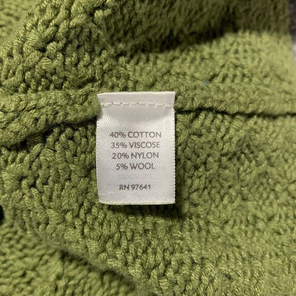 J.Jill PureJill Knit Sweater Women Size L Green Long‎ Length Raglan Long Sleeves - Picture 11 of 13